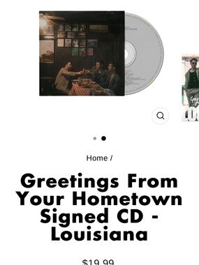 Jonas Brothers Greetings From Your Hometown Signed CD Louisiana - New Unopened